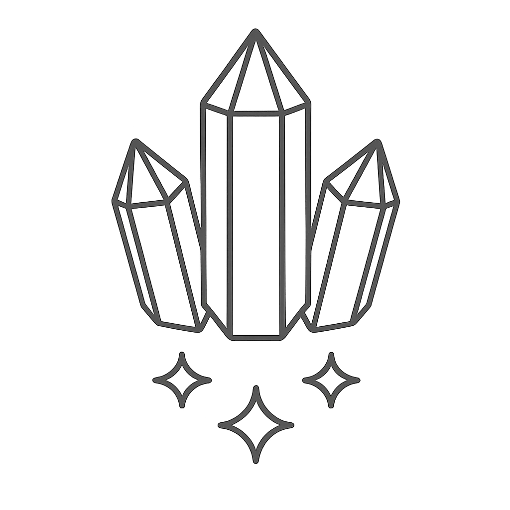 Grafika symbolizująca moc i piękno kamieni naturalnych używanych w naszej biżuterii.