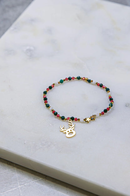 Ręcznie robiona biżuteria Pati Linka z kolekcji "Serce Ziemi". Szlachetna kompozycja naturalnego chalcedonu burgundzkiego, zielonego jadeitu, Szmaragdu Nilu i hematytu.