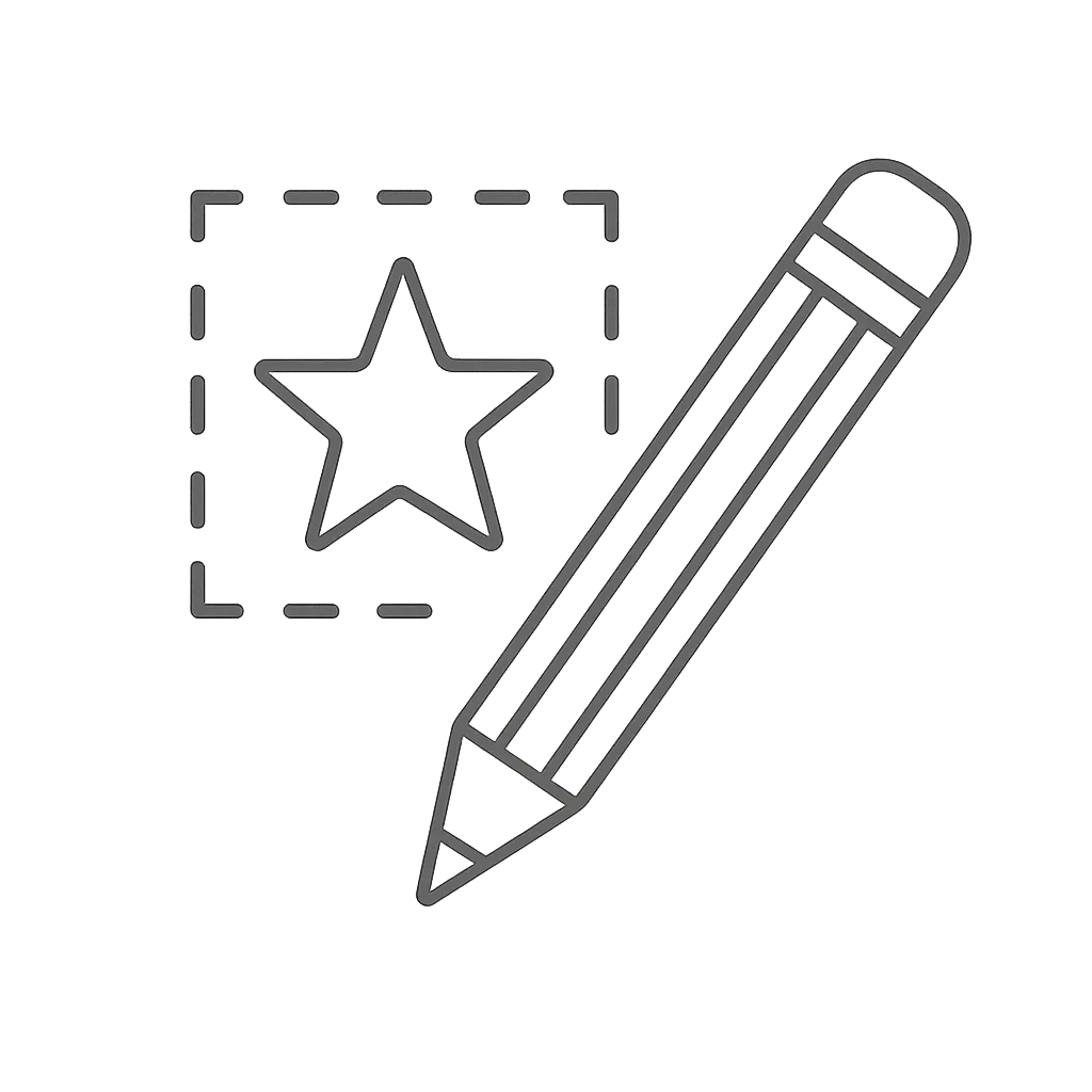 Stwórz własną bransoletkę z kamieni - ikona personalizacji i projektu na indywidualne zamówienie.